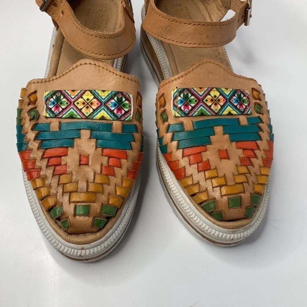 Raguer multi colored platform‎ Huraches size 6